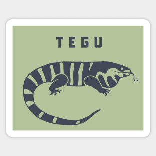 Giant Tegu. A cute lizard for reptile lovers and owners in dark ink Sticker